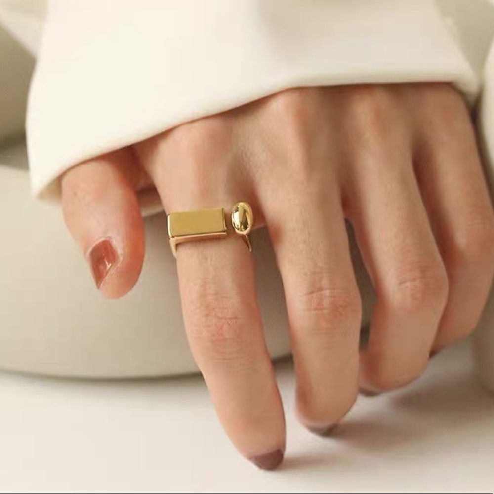 Attraction Geometric Open Lock Ring - image 1